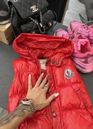 Крутой детский дутый жилет на осень безрукавка moncler