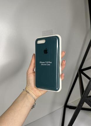 Чехол silicone case для apple iphone 7 plus /8 plus силиконовый кейс с микрофиброй