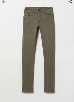 Джинсы h&m 26 скинни хаки skinny женские утяжеляющие