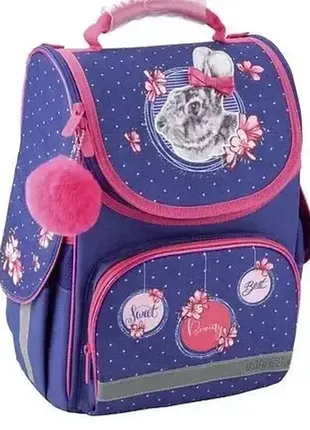 Рюкзак шкільний каркасний kite education  пухнастий зайчик 35х25х13 см 11 л