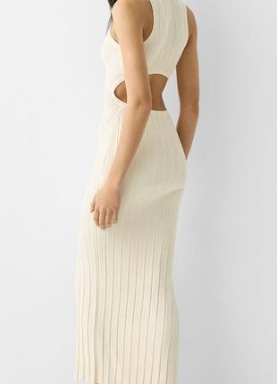 Нова трикотажна сукня міді з відкритою спиною7 фото