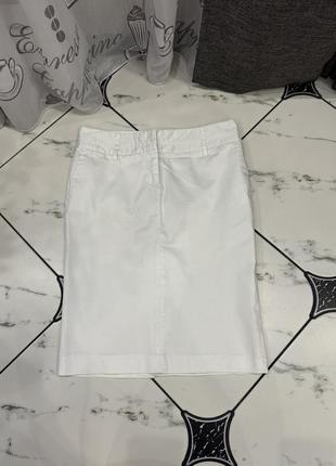 Біла котонова спідниця zara