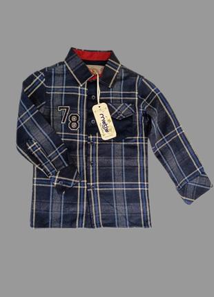 Рубашка для мальчиков от турецкого производителя: качественный 100% коттон, элегантный синий цвет и долговечность