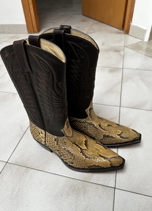 Новые американские ковбойские сапоги, казаки кожа змеи, usa western