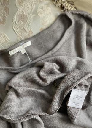 Брендовый базовый льняной лён легкий пуловер свитер джемпер кофта оверсайз нюд8 фото