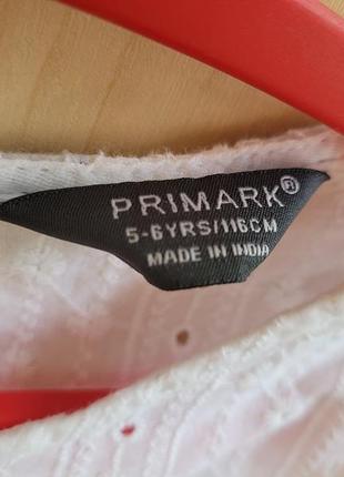 Блузка из прошвы primark на 5-6 лет4 фото