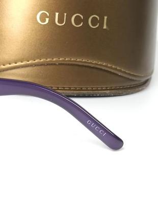 Жіночі сонцезахисні окуляри gucci purple frame interlocking gg bamboo sunglasses оригінал8 фото