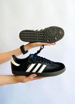 Чоловічі кросівки adidas samba black white v / smb