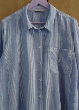 Супер брендова сорочка блуза блузка бавовна льон2 фото