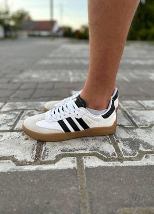 Чоловічі кросівки adidas puig samba palace white black v / smb