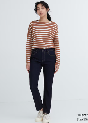 Прямі стрейч слім джинси uniqlo