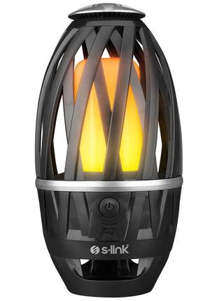 Фонарь аккумуляторный s-link sl-f807 34 leds 1200mah usb rechargeable flame effect decorative