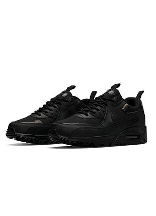 💎чоловічі кросівки nike air max 90 surplus new black / демісезонні / весняні, літні, осінні / текстиль, шкіра, замша /
