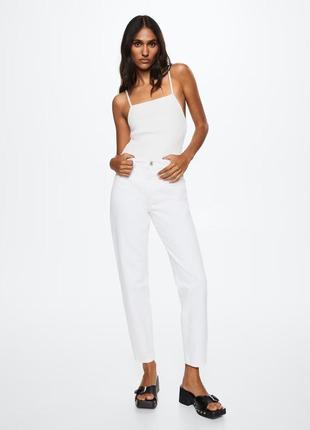Білі джинси mom з високою посадкою mango - 34, 36, 38, 40