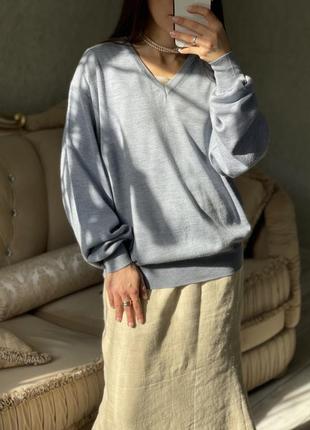 Брендовий вовняний вовна светр джемпер пуловер оверсайз3 фото