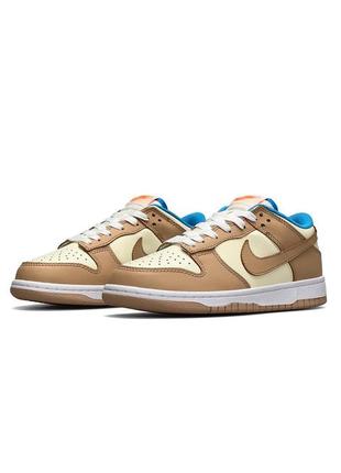🌸жіночі кросівки кросівки nike sb dunk low dark driftwood / демісезонні / весняні, літні, осінні / текстиль, шкіра, замша /