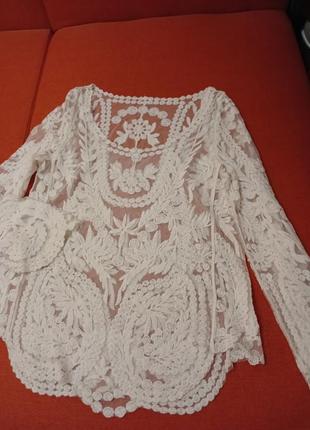 Кофта женская гипюровая