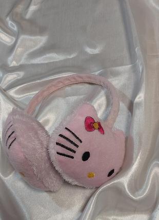 Пухнасті навушники hello kitty1 фото