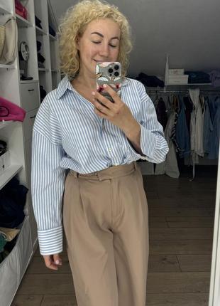 Сорочка у голубу смужку zara розмір м