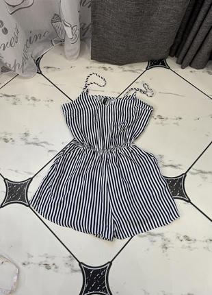 Жіночий блакитний комбінезон ромпер