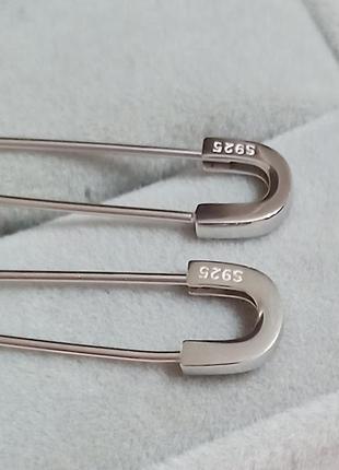 Оригінальні срібні сережки "шпильки"4 фото