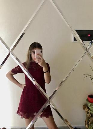 Сукня випускна/святкова винного кольору