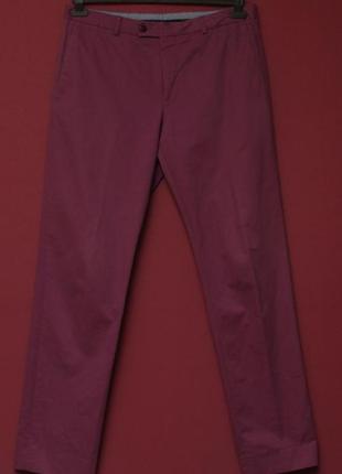 Tommy hilfiger 48 (34) брюки из хлопка цвета фуксия