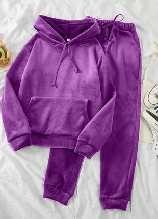 Базові велюрові костюми з карманом