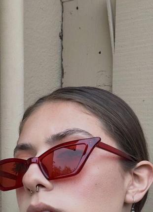 Червоні окуляри скай фай 💖2 фото