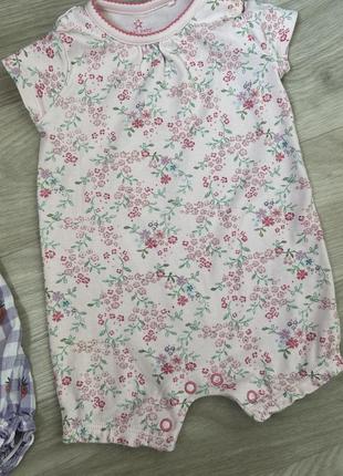 Набор летних вещей для новорожденного песочник шорты кофта 0-3 м4 фото