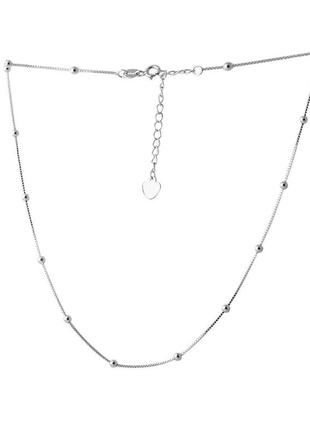 Серебряное колье silverthin с без камней, вес изделия 2,96 гр (2066637) 400450 размер