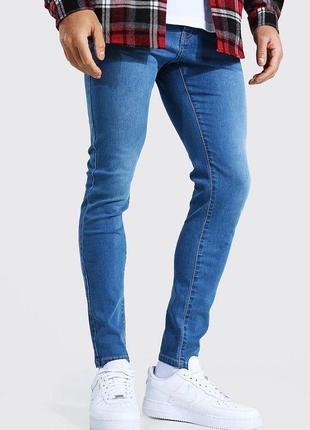 Новые мужские выбеленные джинсы скинни boohoo man 32 #31221 фото
