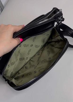 Стильные сумочки(черная,молочная, серый беж, зеленая,фиолет,беж)6 фото