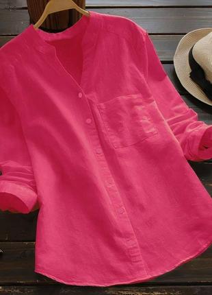 Жіноча сорочка блузка мод.0_8/0052/2 льон  (42-44,46-48,50-52  великі розміри )2 фото