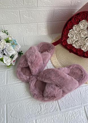 Хатні капці жіночі "перепльот пушок" рожеві тільки розмі 40\41