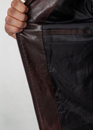 Куртка мужская демисезонная экокожа, цвет коричневый, 243r2029-16 фото
