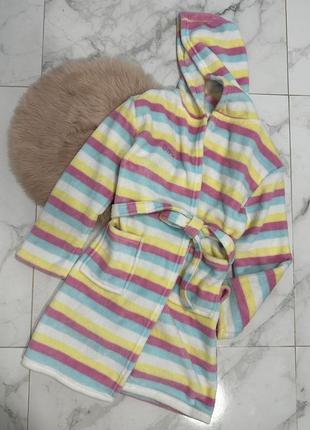 Классный махровый халат, полосатый халат, халат