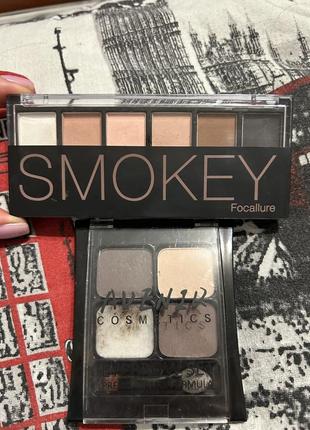 Палетка теней smoky eyes