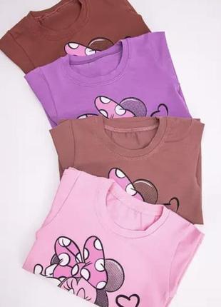 Літній комплект для дівчинки футболка+треси мини стрейч-кулир5 фото