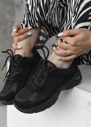 Женские кроссовки still black zam, stillo кроссовки