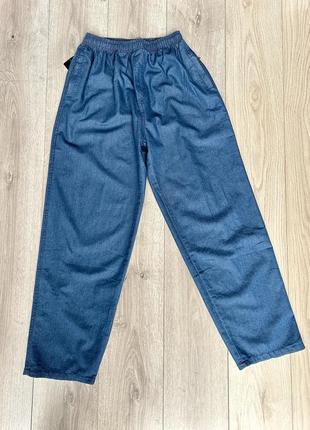 Тонкие летние джинсы на резинке большого размера джинсы спортивного типа лето1 фото