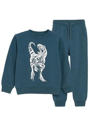 Спортивний костюм синій динозаври cool club 98см