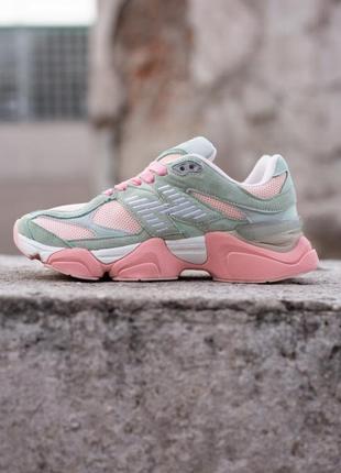 Жіночі кросівки new balance 9060 light green pink1 фото