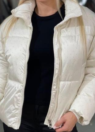 Куртка автоледи ,пуховик,в камнях,.