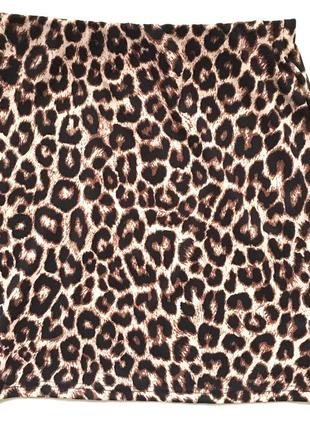 Эластичная юбка по фигуре стрейчевая / animal print6 фото