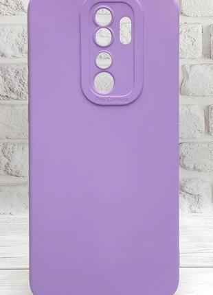 Чехол pro camera для телефона xiaomi redmi note 8 pro бампер с микрофиброй сиреневый