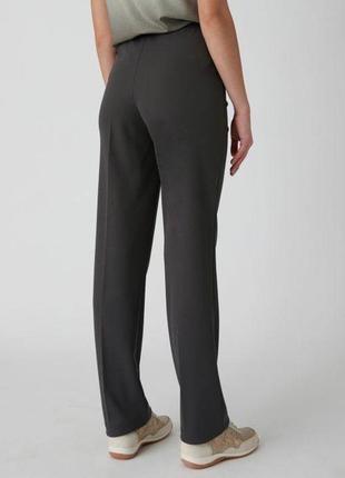 Черные классические эластичные брюки на резинке батал большой размер uk24 damart #31457 фото