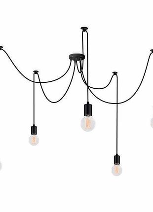 Люстра павук (підвісний світильник) spider-5 black