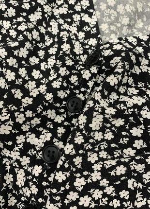 Сукня з розрізом, квітковий принт3 фото