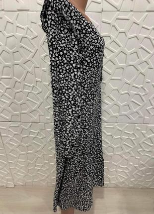 Сукня з розрізом, квітковий принт5 фото